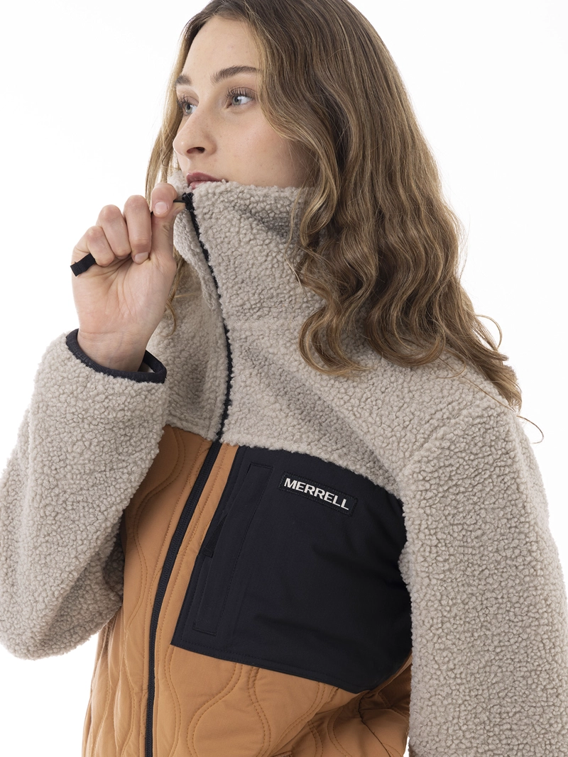 POLAR MUJER RIDGELINE SHERPA NARANJO MERRELL - 4
