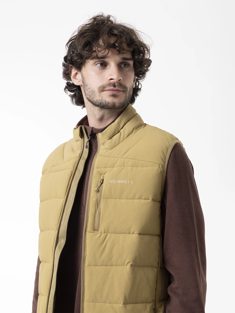 PARKA SIN MANGAS HOMBRE SOFTCORE VEST MOSTAZA MERRELL - 5