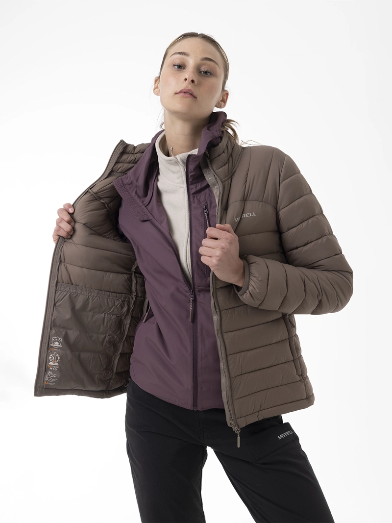 PARKA MUJER CORE QUILTED CAFE  MERRELL - 4