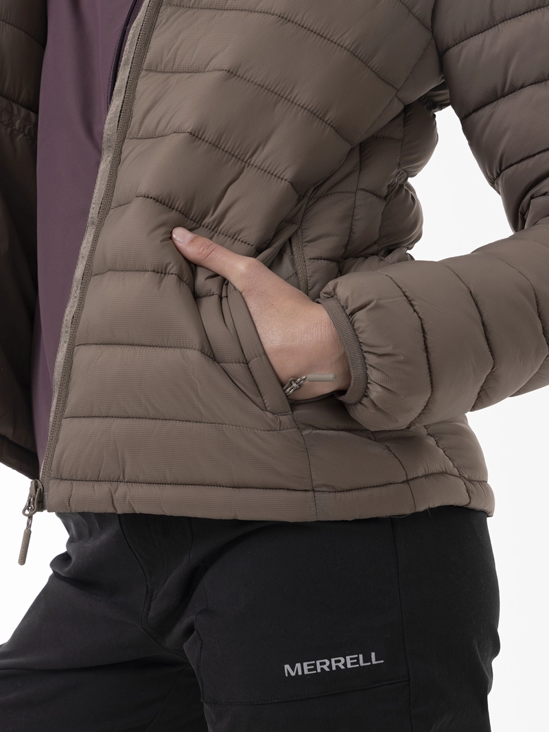 PARKA MUJER CORE QUILTED CAFE  MERRELL - 5