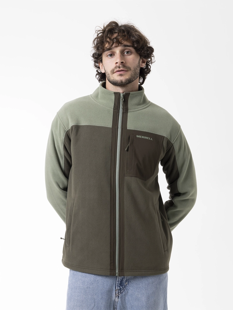 POLAR HOMBRE THERMAL CORE FULL ZIPPER VERDE MERRELL - 1