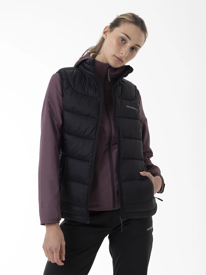PARKA SIN MANGAS MUJER CORE QUILTED VEST NEGRO MERRELL - 1