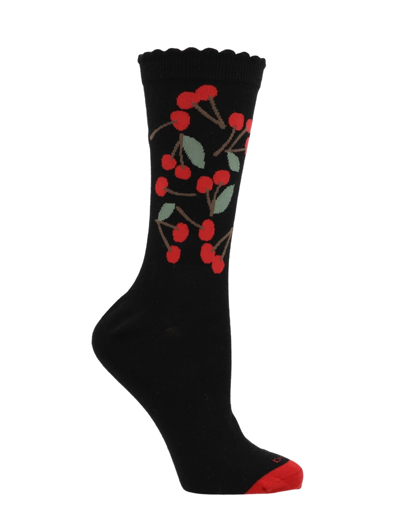 CALCETIN MUJER C ST CHERRIES NEGRO AZALEIA - 1