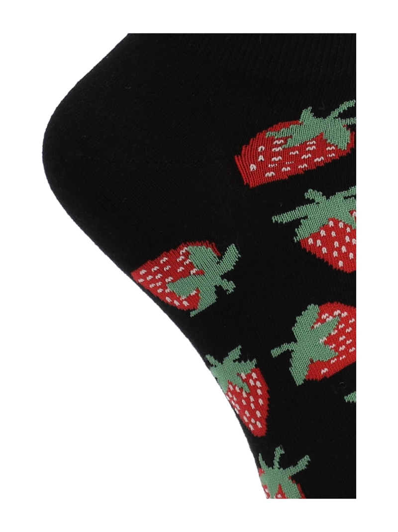 CALCETIN MUJER PED STRAWBERRY NEGRO AZALEIA - 2