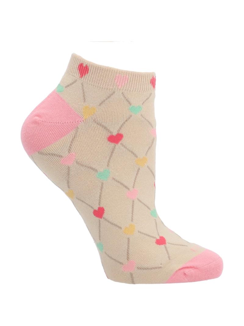 CALCETIN MUJER PED IN LOVE CREMA AZALEIA - 1