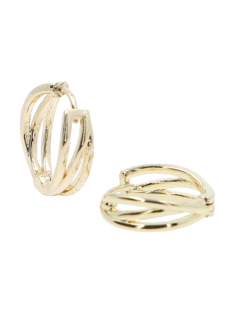SET 7 AROS MUJER MIX SET METALIZADO DORADO AZALEIA - 3