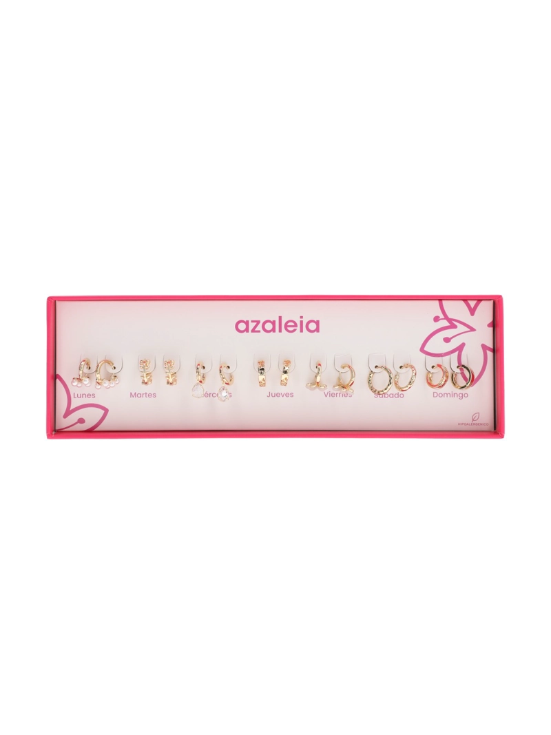 SET 7 AROS MUJER GOLD SET METALIZADO DORADO AZALEIA - 2