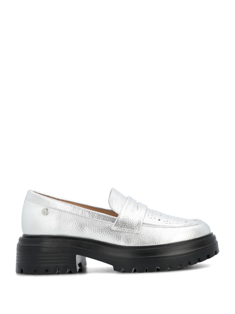 MOCASIN MUJER ENEAS PLATEADO HUSH PUPPIES - 1