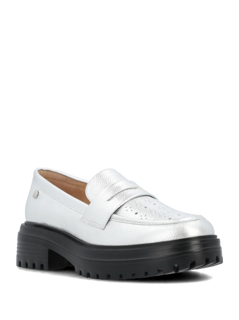 MOCASIN MUJER ENEAS PLATEADO HUSH PUPPIES - 2