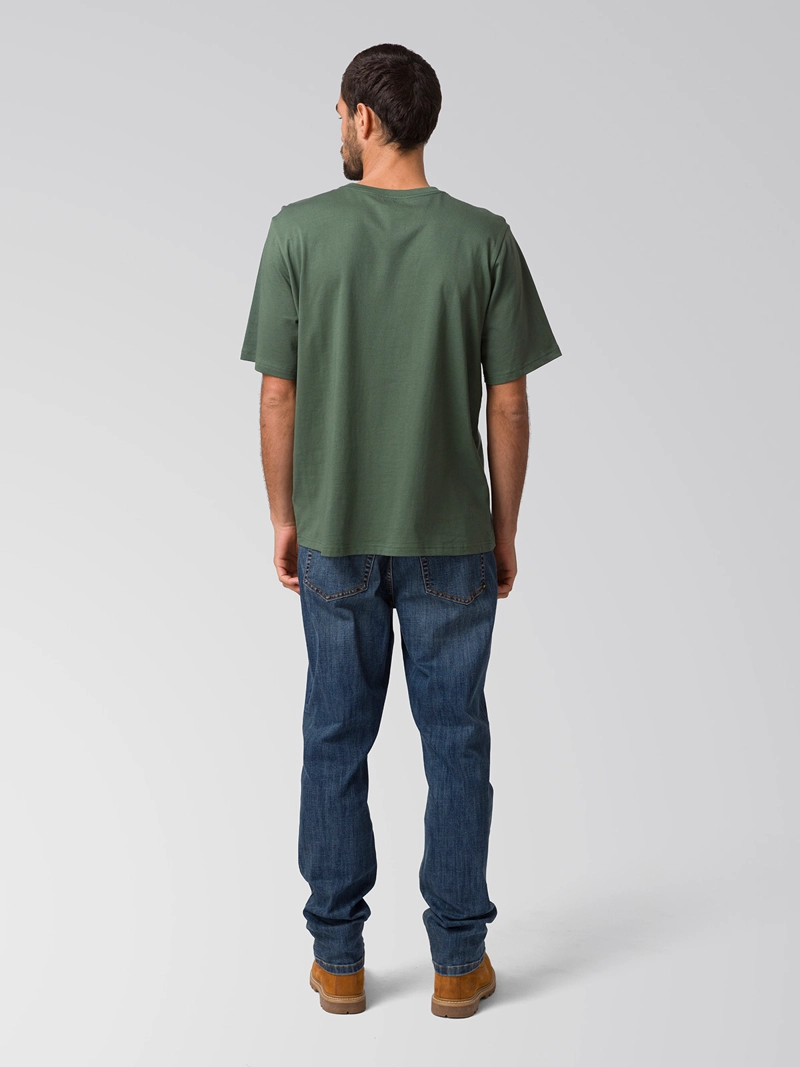 POLERA MANGA CORTA SOLID POCKET LABEL T HOMBRE VERDE CAT - 6