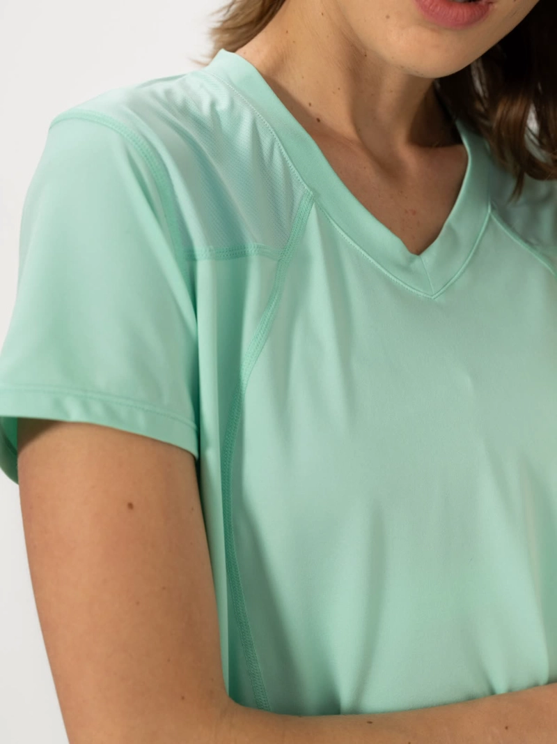 POLERA V NECK ALI REC TURQUESA MUJER BSOUL - 2