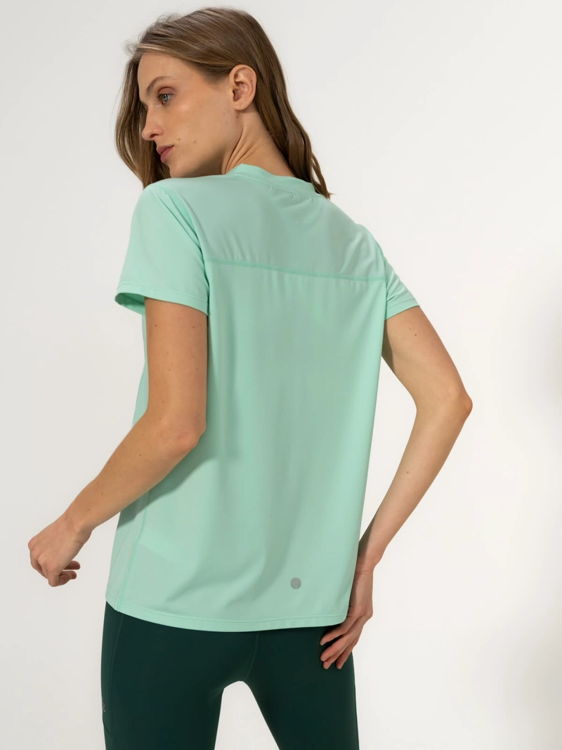 POLERA V NECK ALI REC TURQUESA MUJER BSOUL - 5
