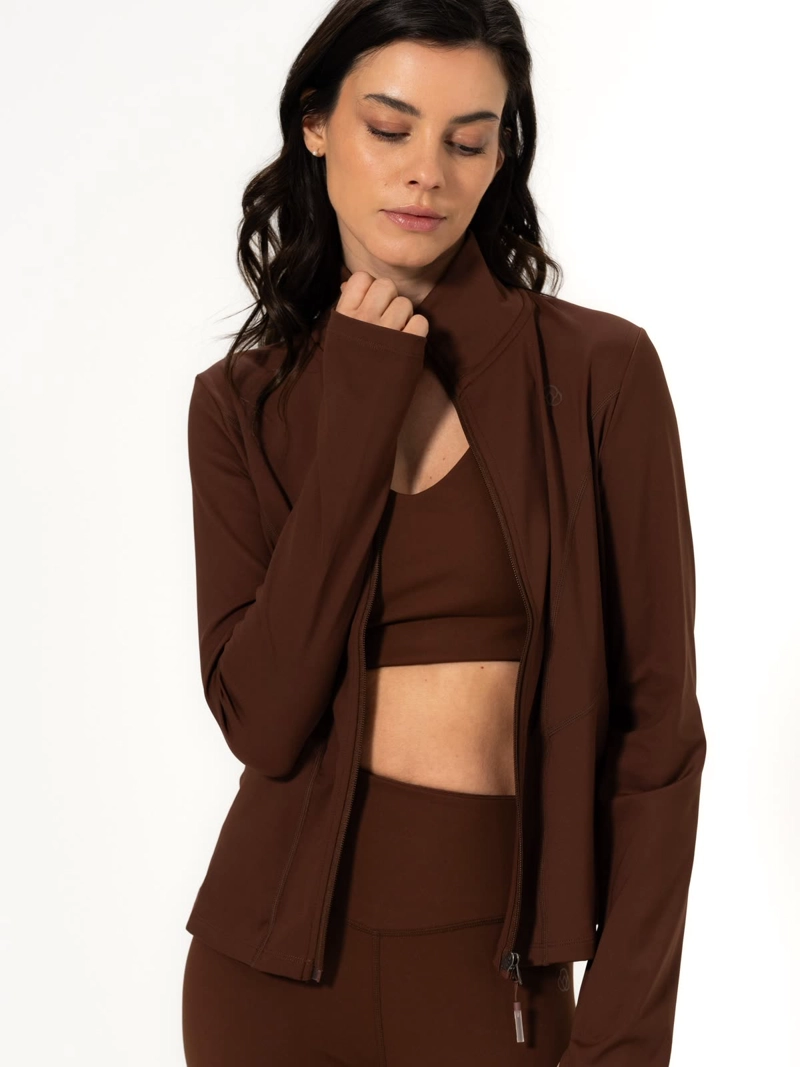 POLERON FULL ZIP REC CAFE  MUJER BSOUL - 4