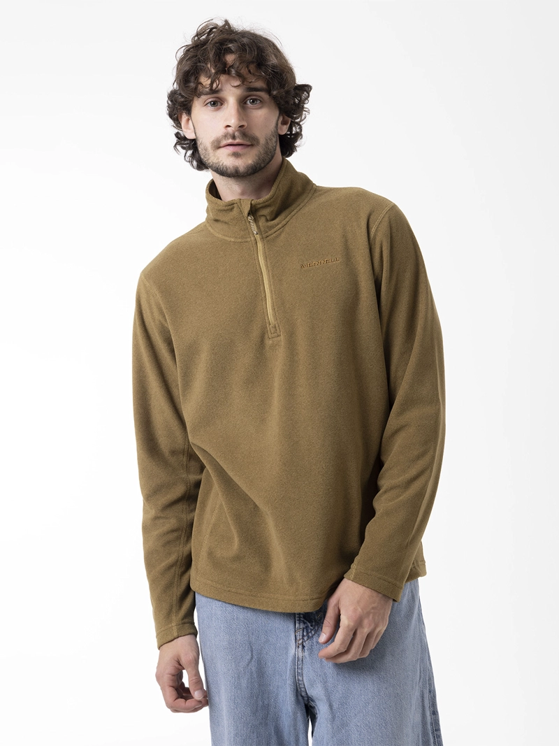 POLAR HOMBRE MICRO CORE QUARTER ZIPPER MOSTAZA MERRELL - 1