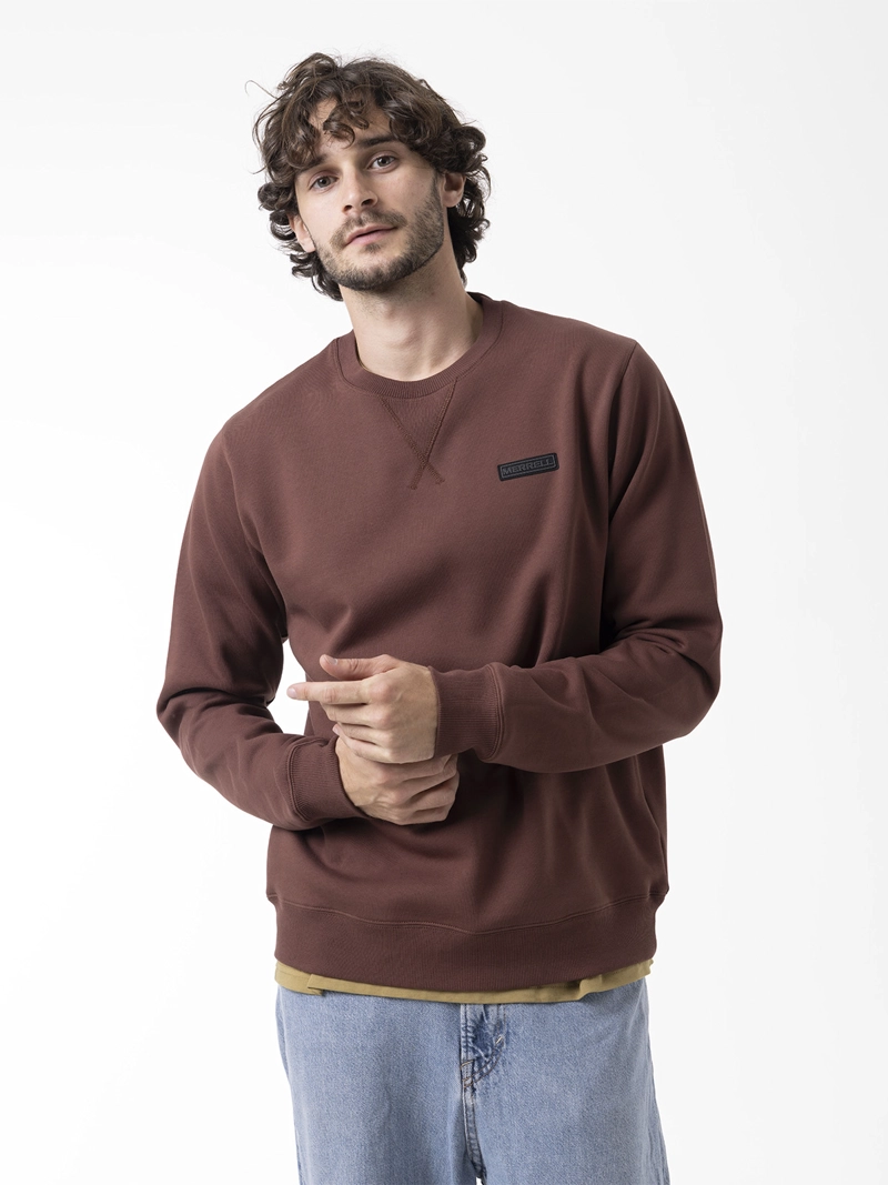 POLERON HOMBRE URBAN ESSENTIAL CREWNECK CAFE  MERRELL - 1