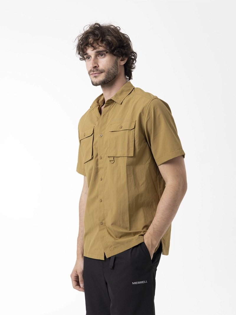 CAMISA MANGA CORTA HOMBRE SPF TECH MOSTAZA MERRELL - 2