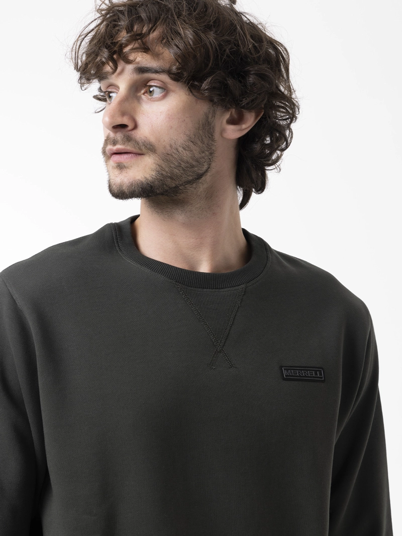 POLERON HOMBRE URBAN ESSENTIAL CREWNECK VERDE MERRELL - 4