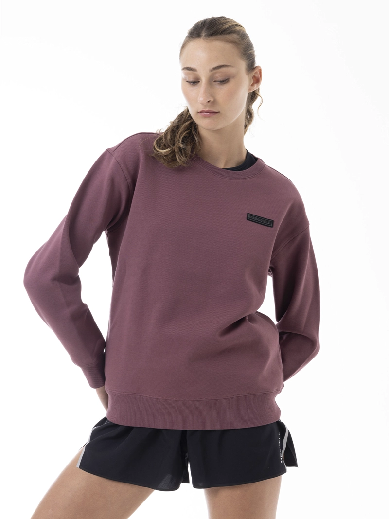 POLERON MUJER URBAN ESSENTIAL CREWNECK MORADO MERRELL - 1