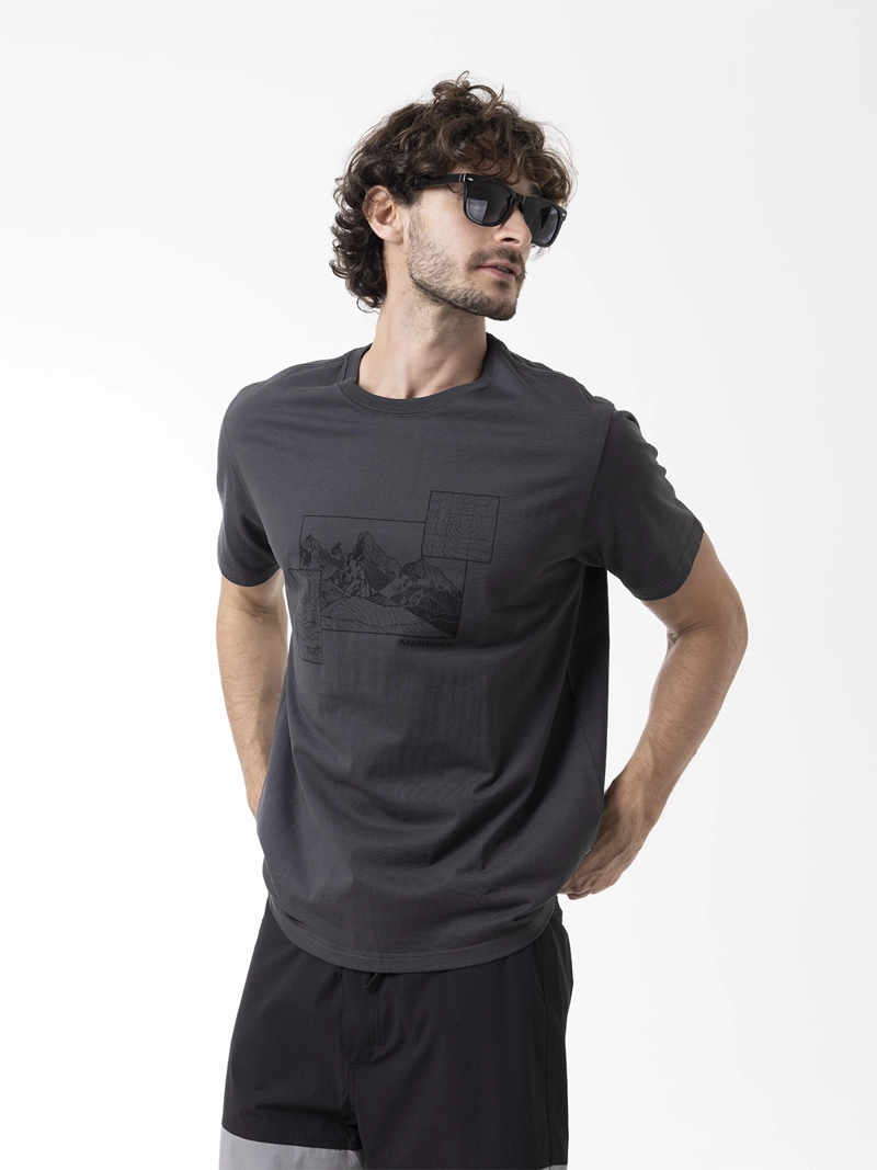 POLERA MANGA CORTA HOMBRE GRAPHIC GRIS OSCURO MERRELL - 1