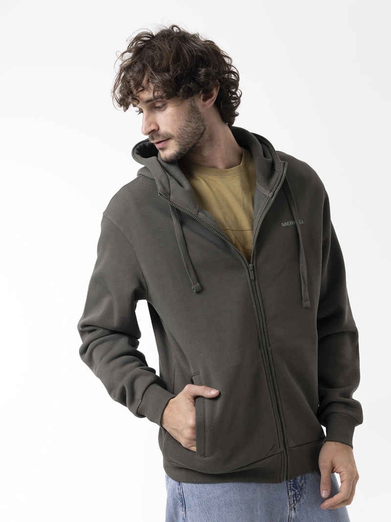 POLERON HOMBRE URBAN HOODIE VERDE MERRELL - 1