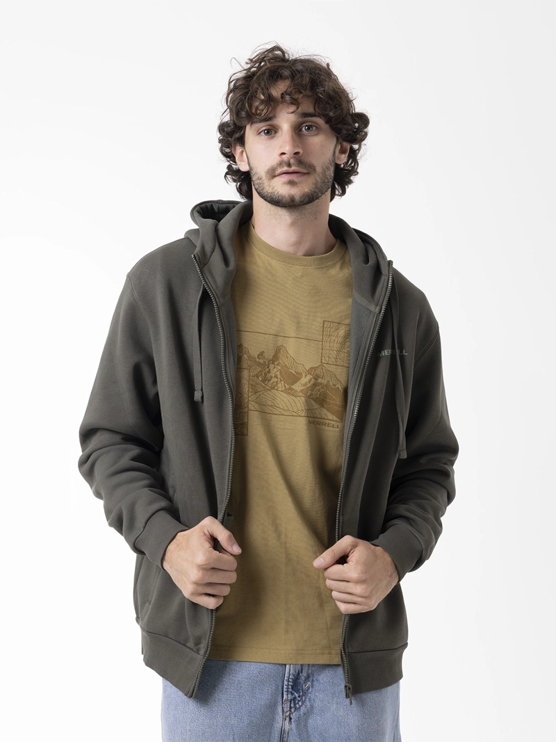 POLERON HOMBRE URBAN HOODIE VERDE MERRELL - 5