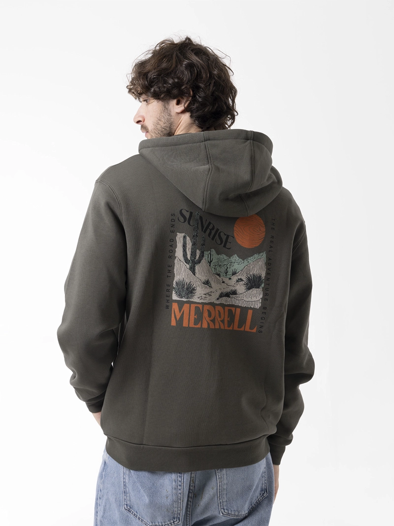 POLERON HOMBRE URBAN HOODIE VERDE MERRELL - 6