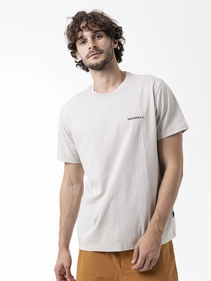 POLERA MANGA CORTA HOMBRE BACKPRINT BLANCO MERRELL - 1