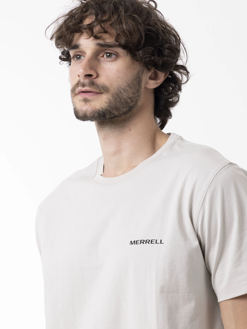 POLERA MANGA CORTA HOMBRE BACKPRINT BLANCO MERRELL - 4