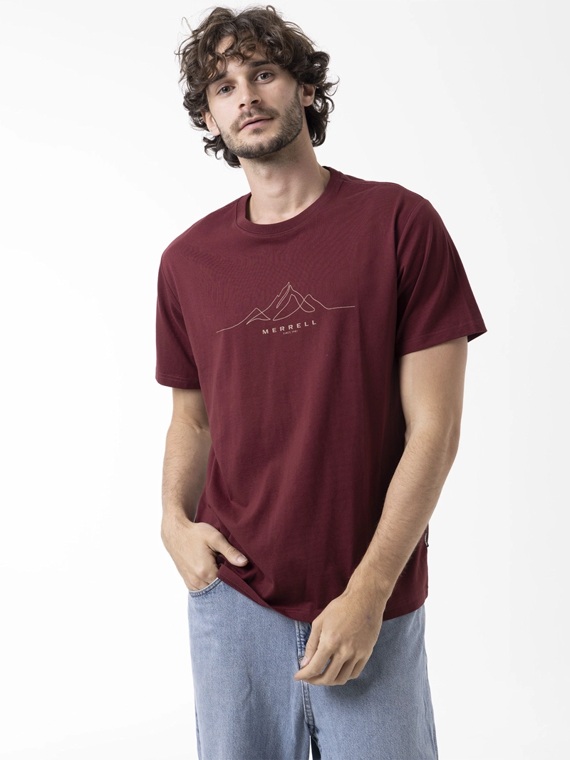 POLERA MANGA CORTA HOMBRE LOGO CORE ROJO MERRELL - 1