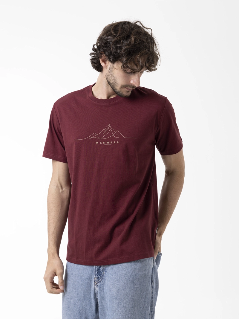 POLERA MANGA CORTA HOMBRE LOGO CORE ROJO MERRELL - 2