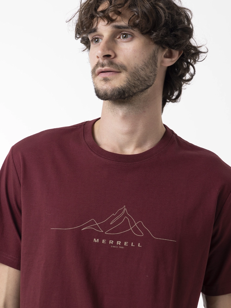 POLERA MANGA CORTA HOMBRE LOGO CORE ROJO MERRELL - 4