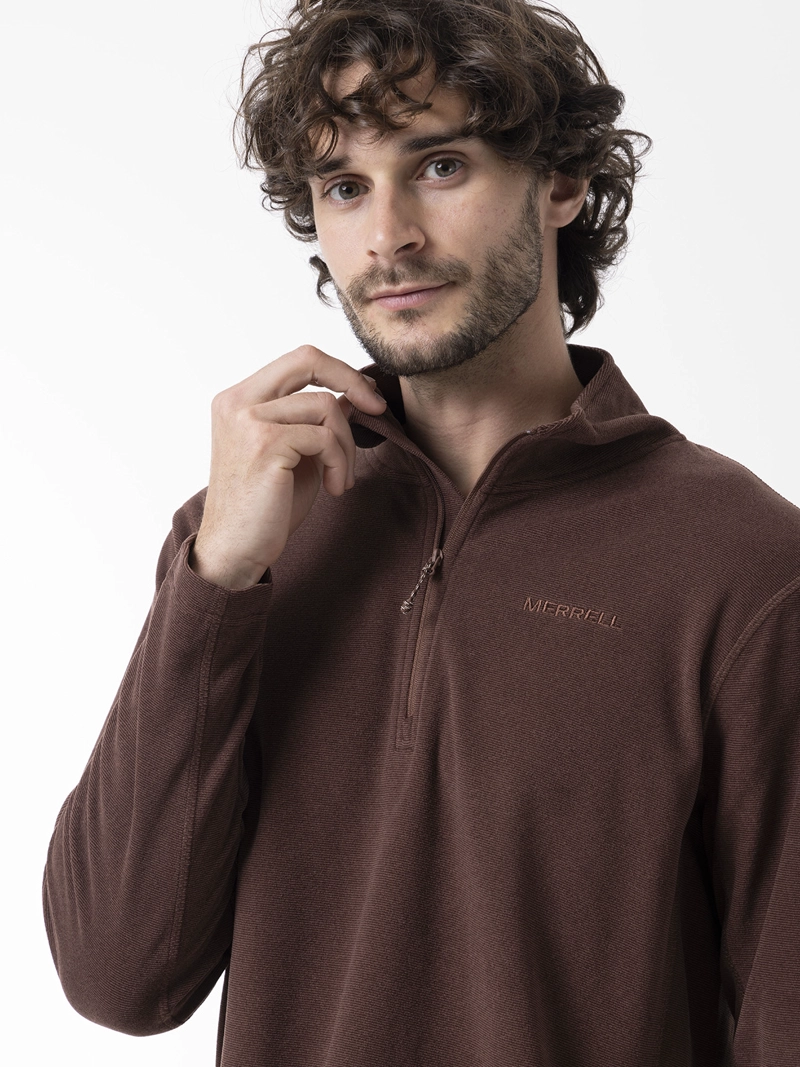 POLAR HOMBRE MICRO CORE QUARTER ZIPPER CAFE  MERRELL - 2