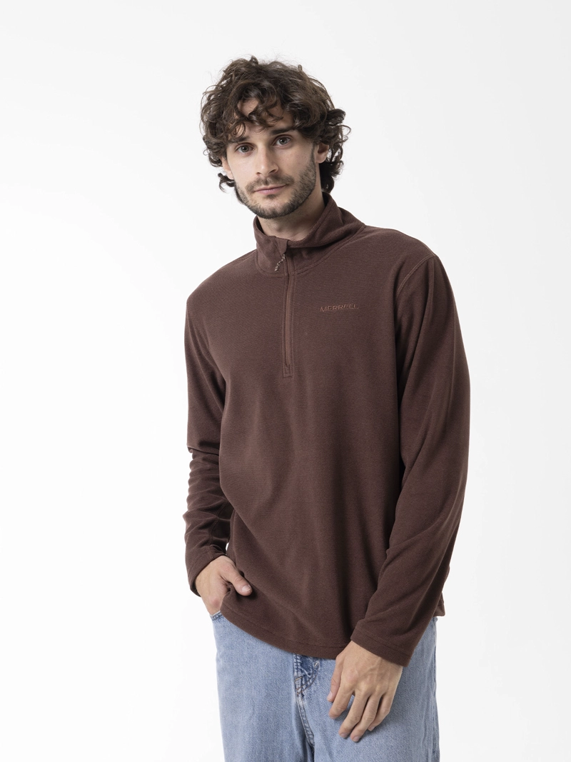 POLAR HOMBRE MICRO CORE QUARTER ZIPPER CAFE  MERRELL - 5
