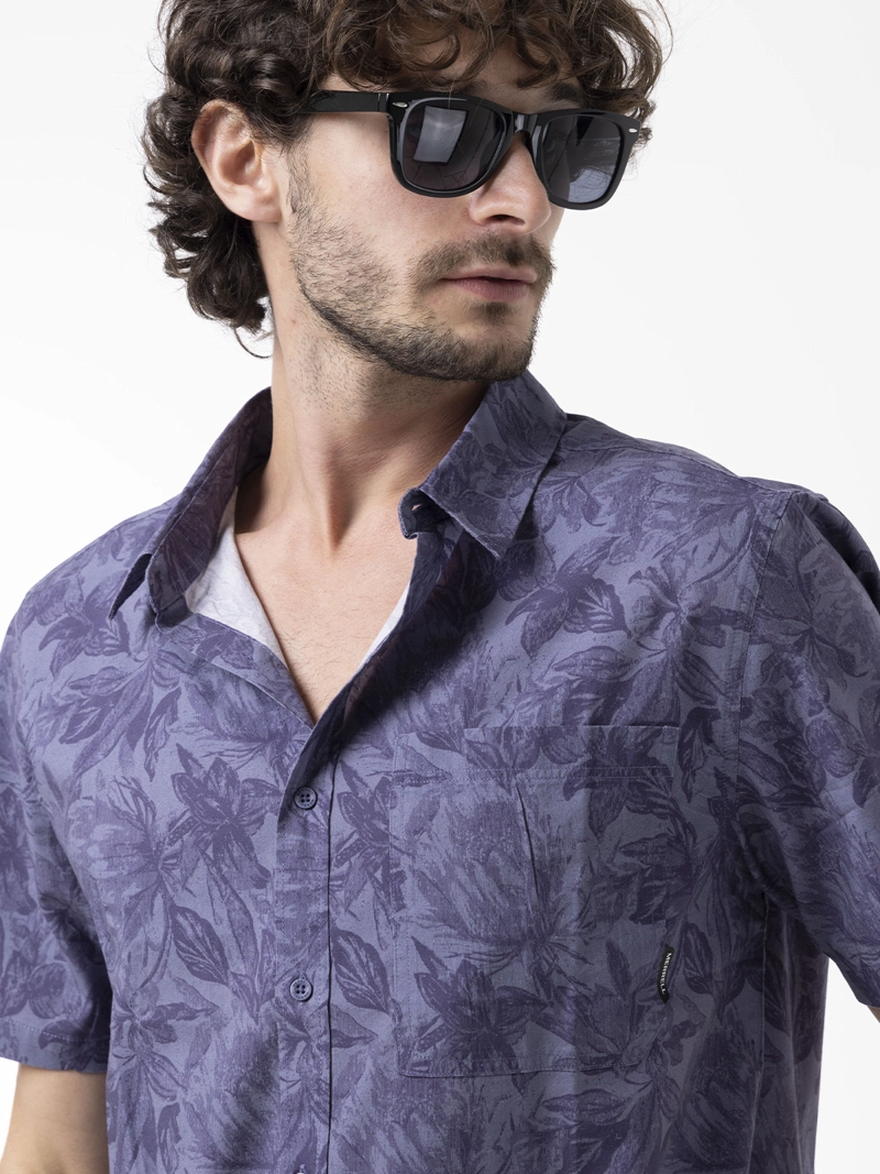 CAMISA MANGA CORTA HOMBRE BREEZE AZUL MERRELL - 4