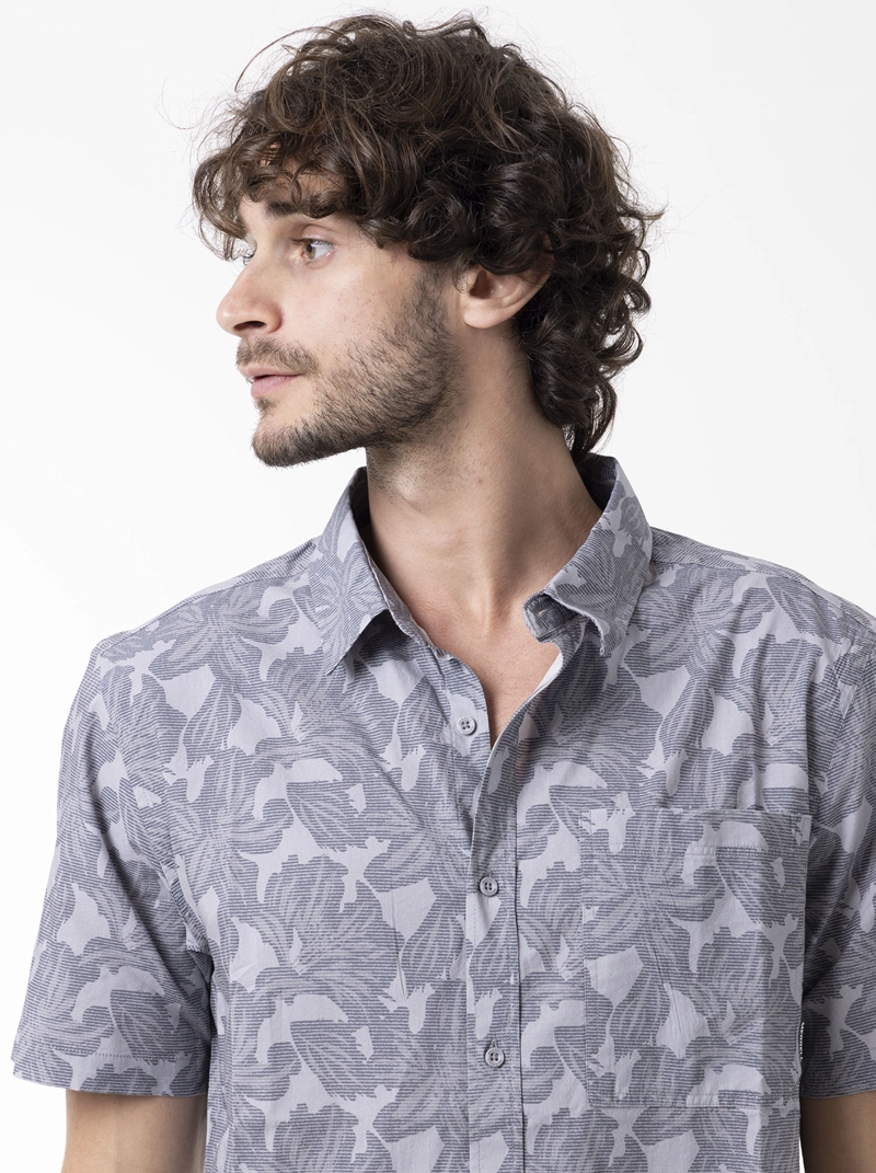 CAMISA MANGA CORTA HOMBRE BREEZE GRIS MERRELL - 4