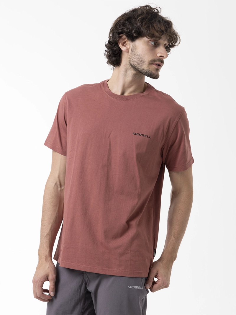 POLERA MANGA CORTA HOMBRE BACKPRINT ROJO MERRELL - 1