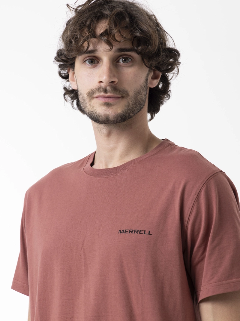 POLERA MANGA CORTA HOMBRE BACKPRINT ROJO MERRELL - 2