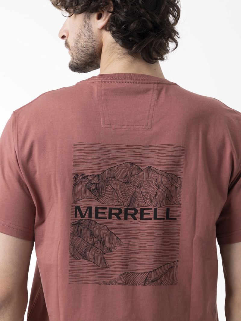 POLERA MANGA CORTA HOMBRE BACKPRINT ROJO MERRELL - 5
