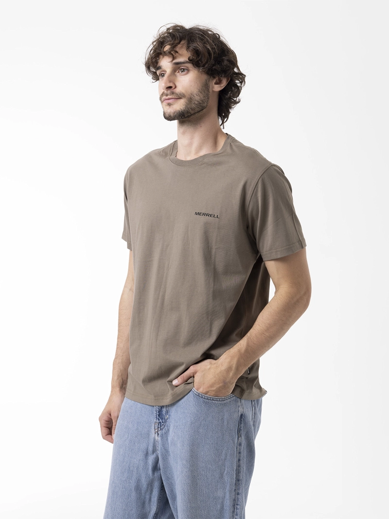 POLERA MANGA CORTA HOMBRE BACKPRINT CAFE  MERRELL - 1