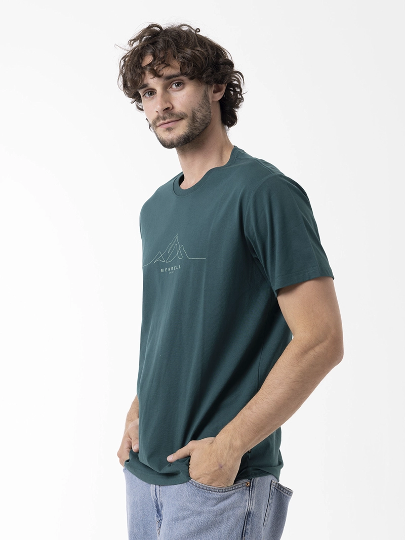 POLERA MANGA CORTA HOMBRE LOGO CORE VERDE MERRELL - 2