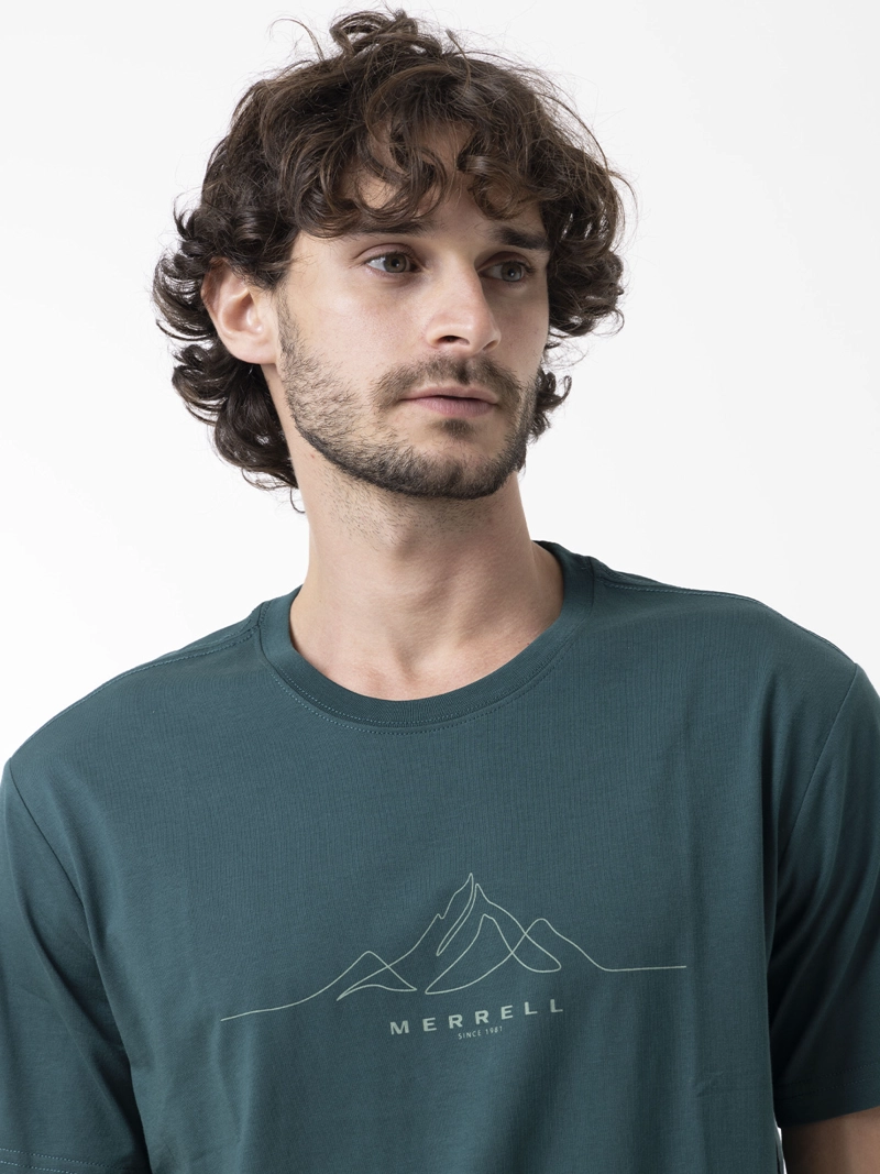 POLERA MANGA CORTA HOMBRE LOGO CORE VERDE MERRELL - 4