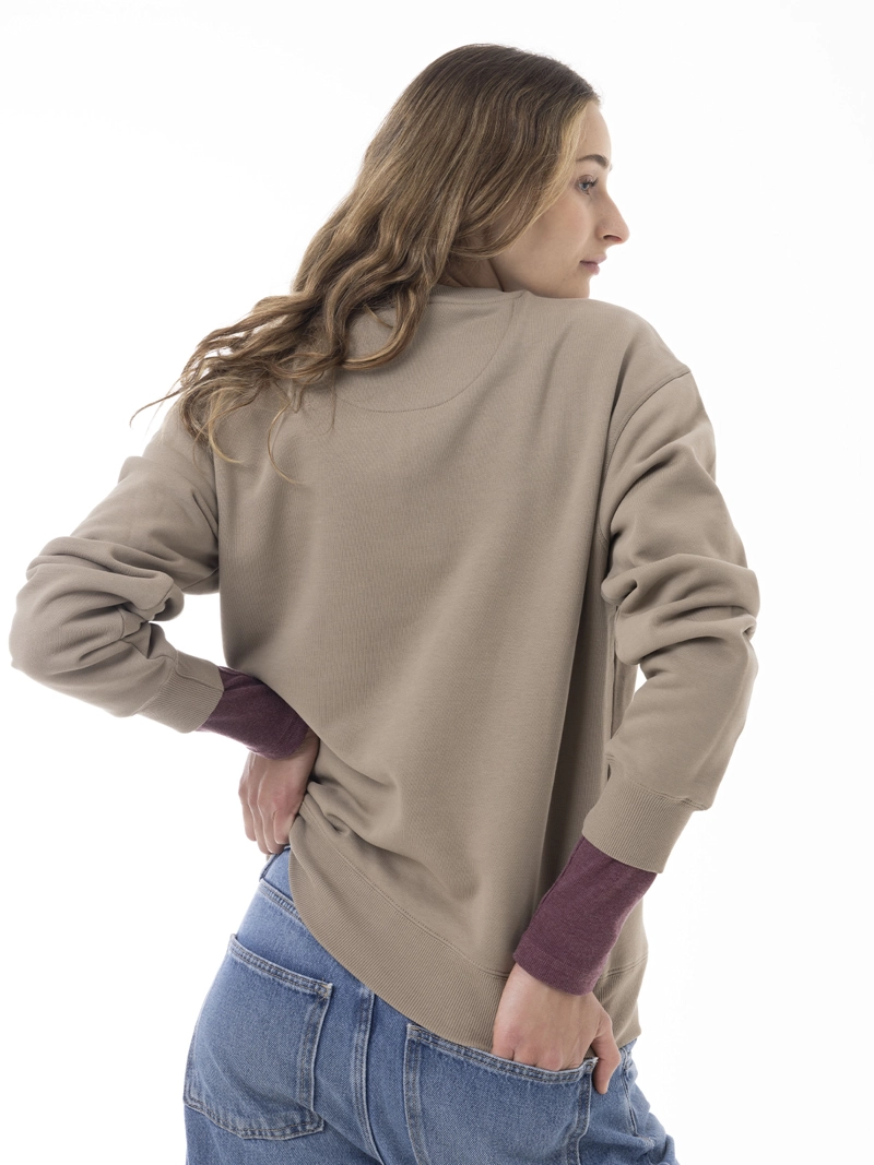 POLERON MUJER URBAN ESSENTIAL CREWNECK BEIGE MERRELL - 6