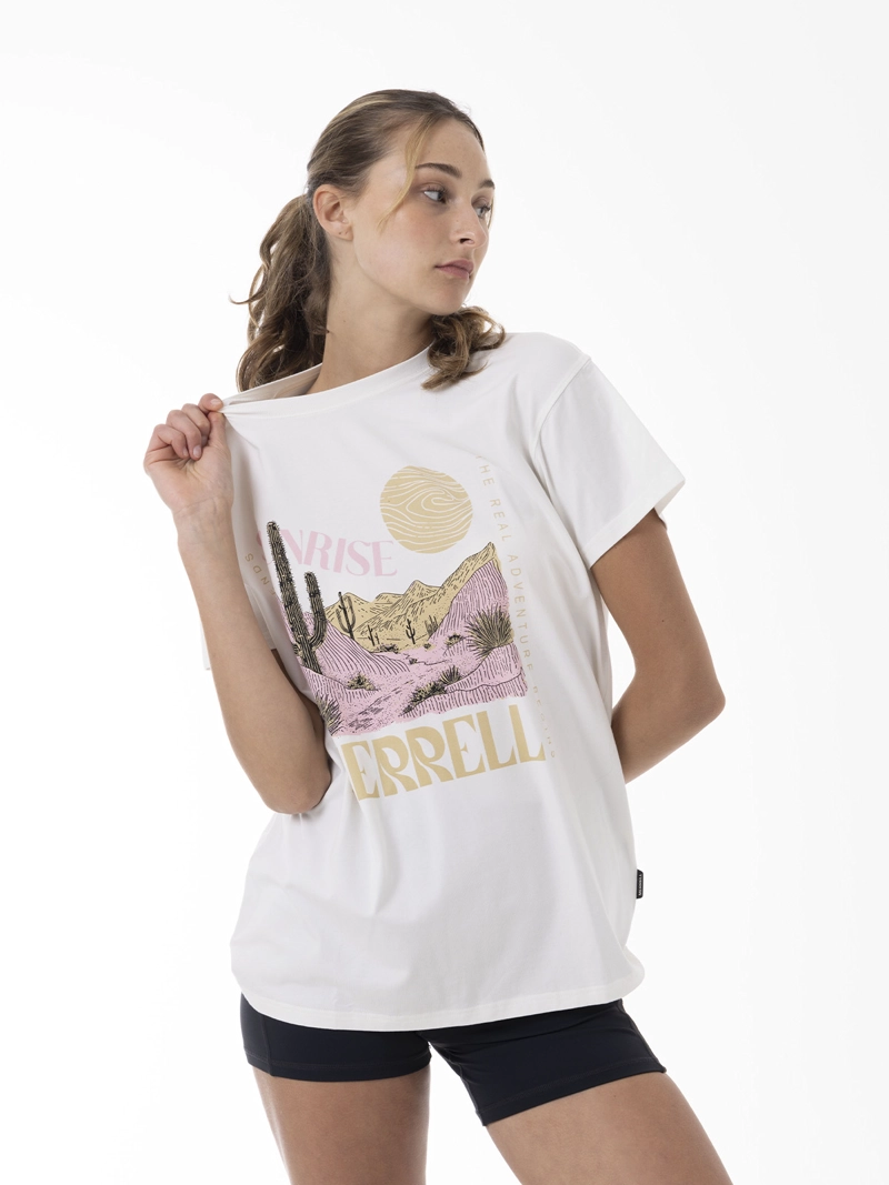 POLERA MANGA CORTA MUJER BIGPRINT BAMBOO BLANCO MERRELL - 1