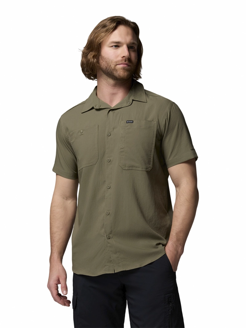 POLERA HOMBRE SILVER RIDGE II SS VERDE COLUMBIA - 1