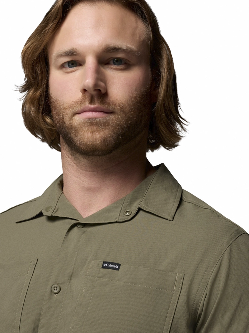 POLERA HOMBRE SILVER RIDGE II SS VERDE COLUMBIA - 4