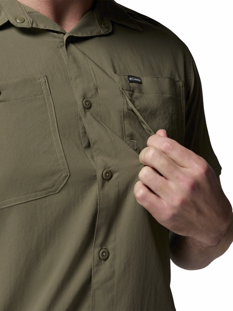 POLERA HOMBRE SILVER RIDGE II SS VERDE COLUMBIA - 5