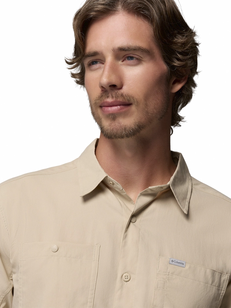 CAMISA ML HOMBRE SILVER RIDGE UTILITY BEIGE COLUMBIA - 6