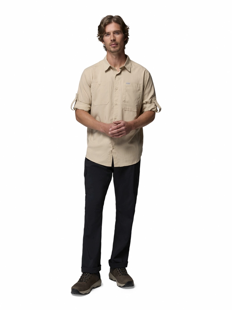 CAMISA ML HOMBRE SILVER RIDGE UTILITY BEIGE COLUMBIA - 9