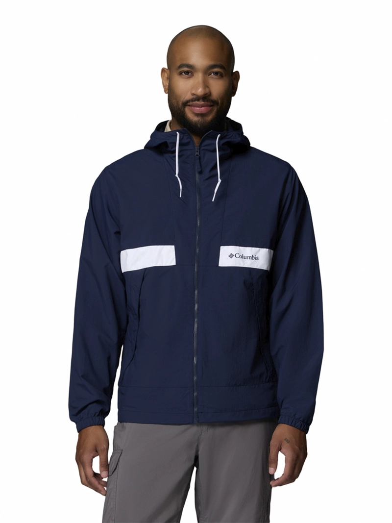 CORTAVIENTO HOMBRE SPIRE VALLEY HOODED AZUL COLUMBIA - 1