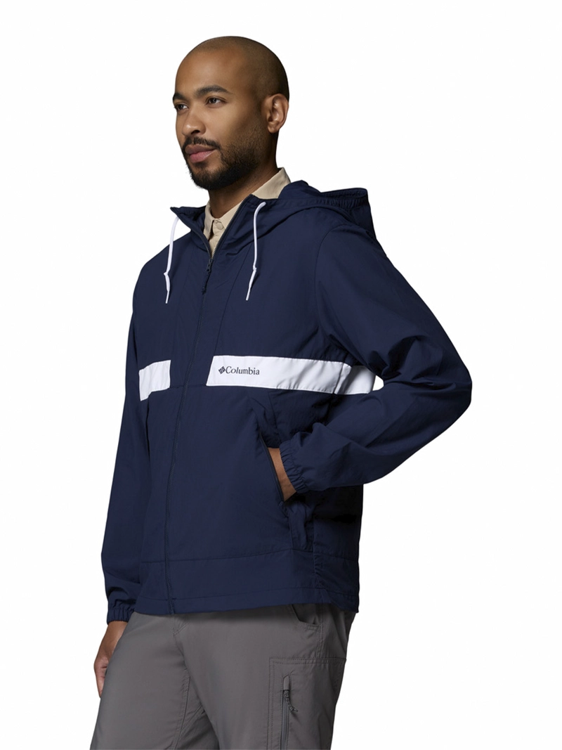 CORTAVIENTO HOMBRE SPIRE VALLEY HOODED AZUL COLUMBIA - 2